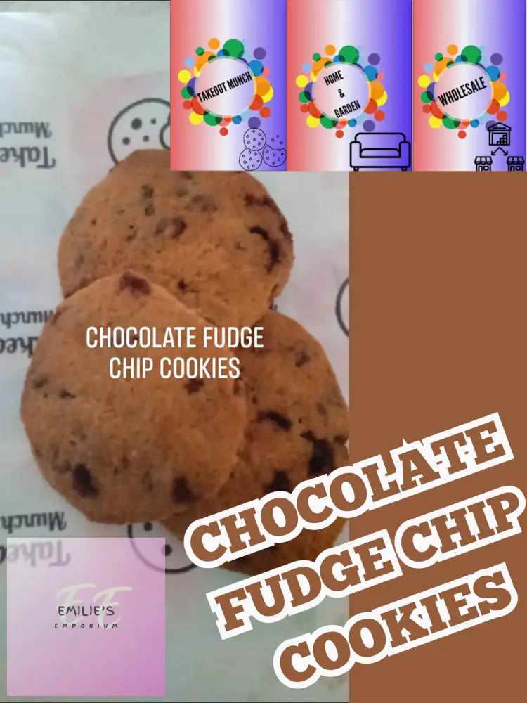 Handmade Brodies Chocolate Fudge Chip Cookies - Choice Of Pack Size