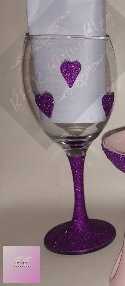 Handmade Glitter Heart Glasses - With A Pair Of Coloured Socks