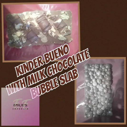 Handmade Milk Chocolate And Kinder Bueno Bubble Slab