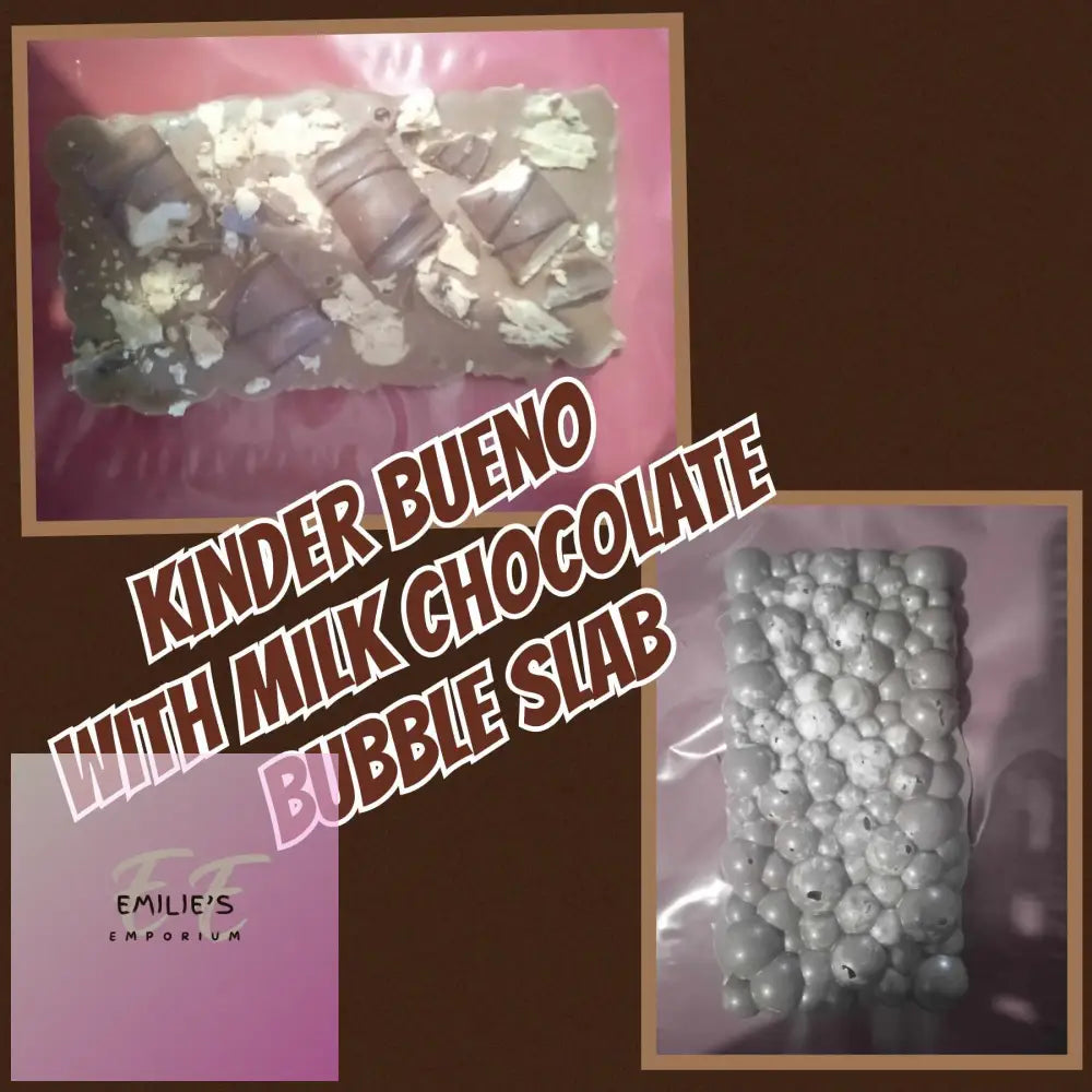 Handmade Milk Chocolate And Kinder Bueno Bubble Slab