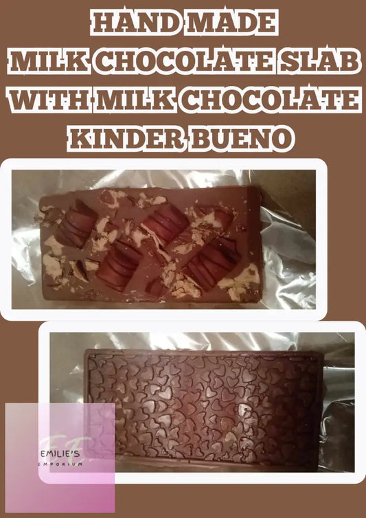 Handmade Milk Chocolate And Kinder Bueno Slab