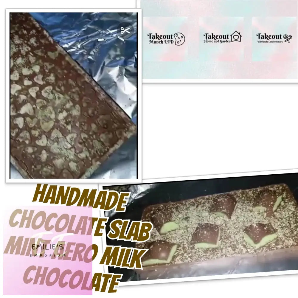 Handmade Milk Chocolate With Aero Perppermint Slab