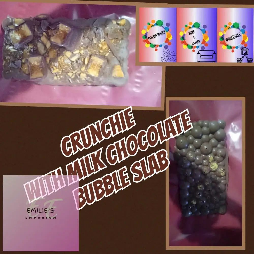 Handmade Milk Chocolate With Crunchie Bubble Slab