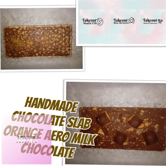 Handmade Milk Chocolate With Orange Aero Slab