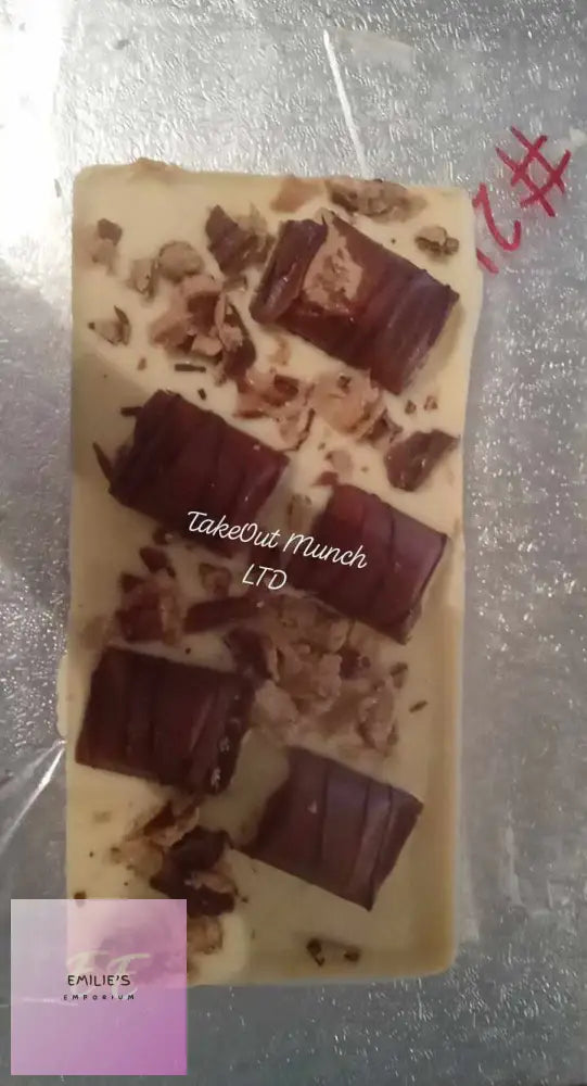 Handmade White Chocolate And Milk Kinder Bueno Slab