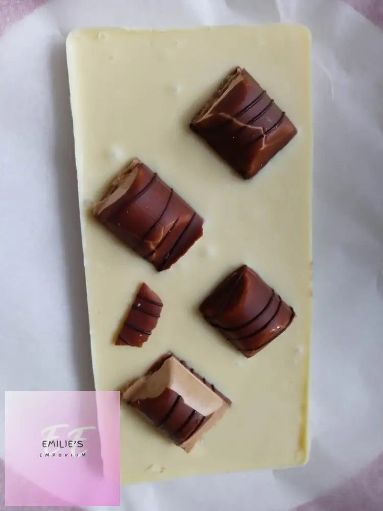 Handmade White Chocolate And Milk Kinder Bueno Slab