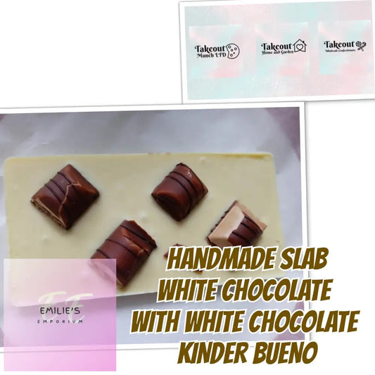 Handmade White Chocolate And Milk Kinder Bueno Slab