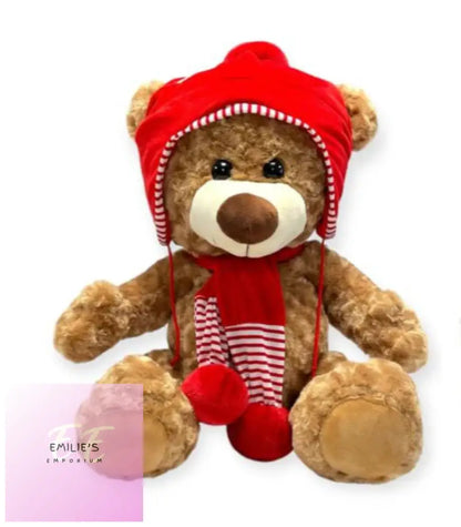 Huggables Large Bears- Choices Brown Bear With Red Hat