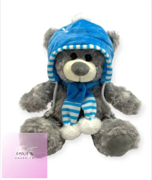 Huggables Large Bears- Choices Grey Bear With Blue Hat