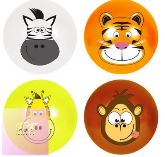Inflatable Beach Ball With Jungle Faces Assorted Picked At Random X24
