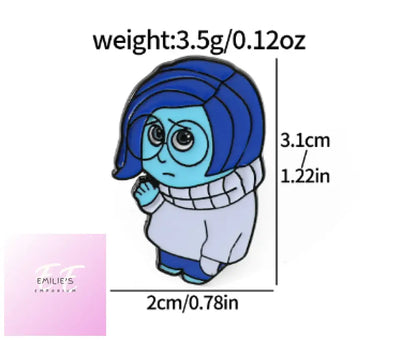 Inside Out 2 Brooches- Character Choices Blue