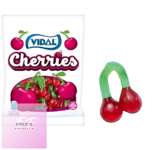 Jelly Cherries 100G Bags (Vidal) 14 Count Sweets