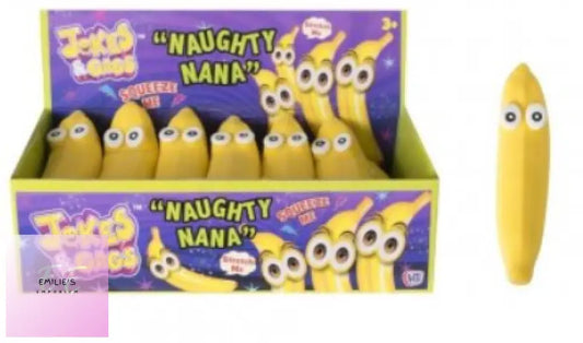 Jokes & Gags Squeeze Squishy Naughty Nana Banana X12