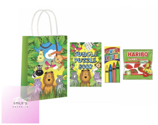 Jungle Party Gift Bag Pre Filled - Includes 2 Items + Haribo Strawbs