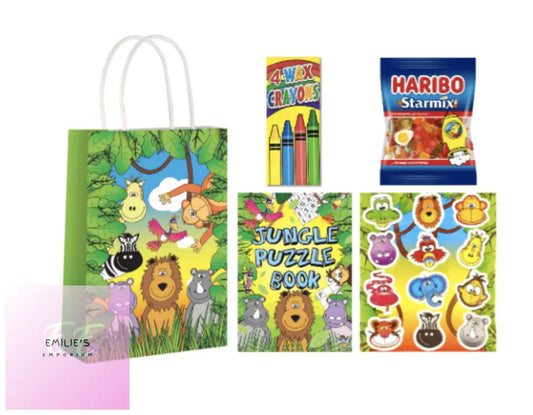 Jungle Party Gift Bag Pre Filled - Includes 3 Items + Haribo Starmix