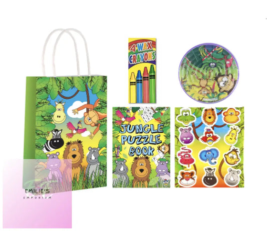 Jungle Party Gift Bag Pre Filled - Includes 4 Items