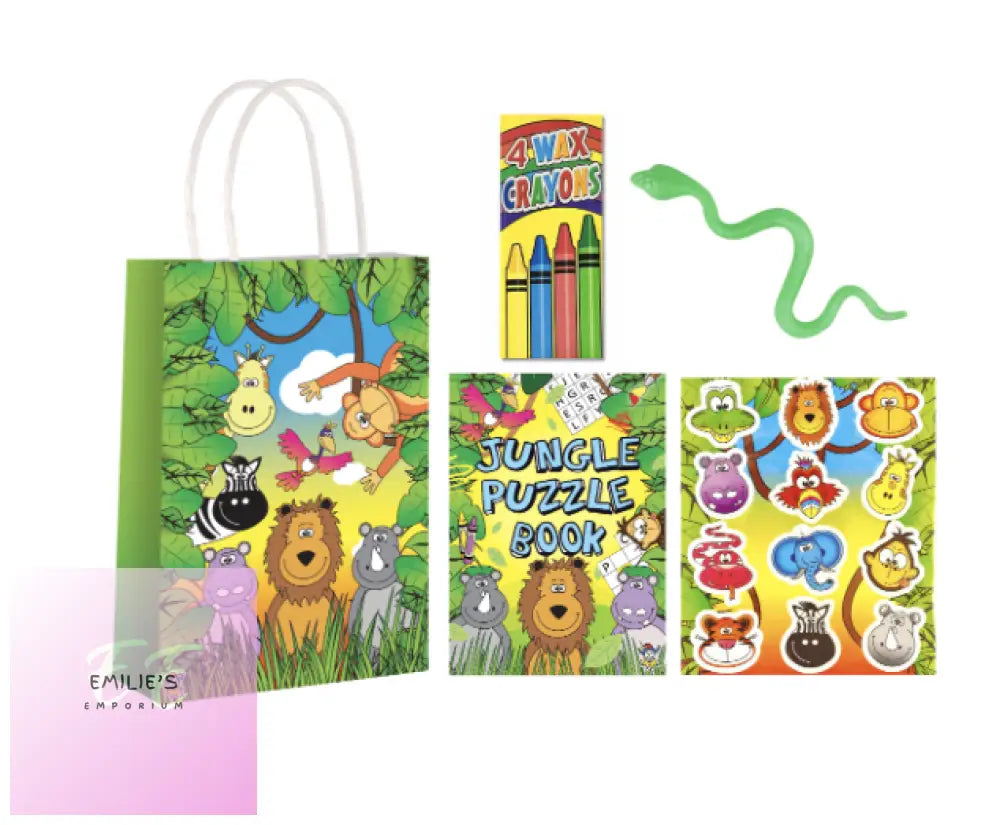 Jungle Party Gift Bag Pre Filled - Includes 4 Items