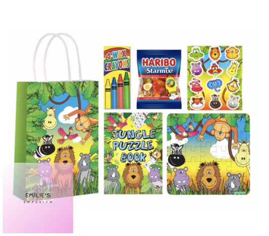 Jungle Party Gift Bag Pre Filled - Includes 4 Items + Haribo Starmix