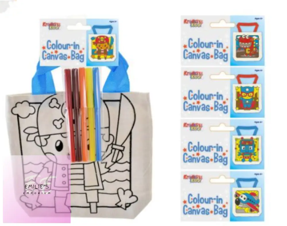 Kreative Kids Boys Colour In Canvas Bag...assorted Picked At Random