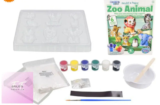 Kreative Kids Mould & Paint Zoo Animal Fridge Magnet Kit