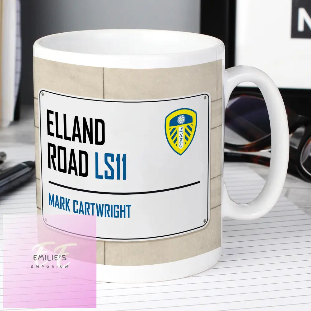 Leeds United Fc Street Sign Mug