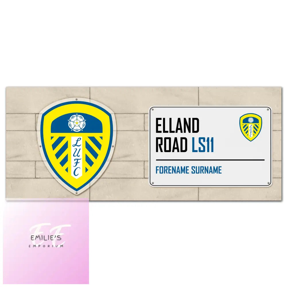 Leeds United Fc Street Sign Mug