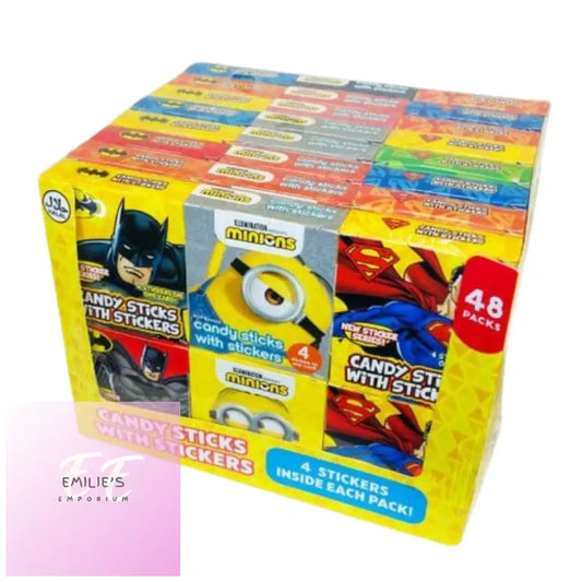 License Mix Candy Sticks With Sticker 48 Count Sweets