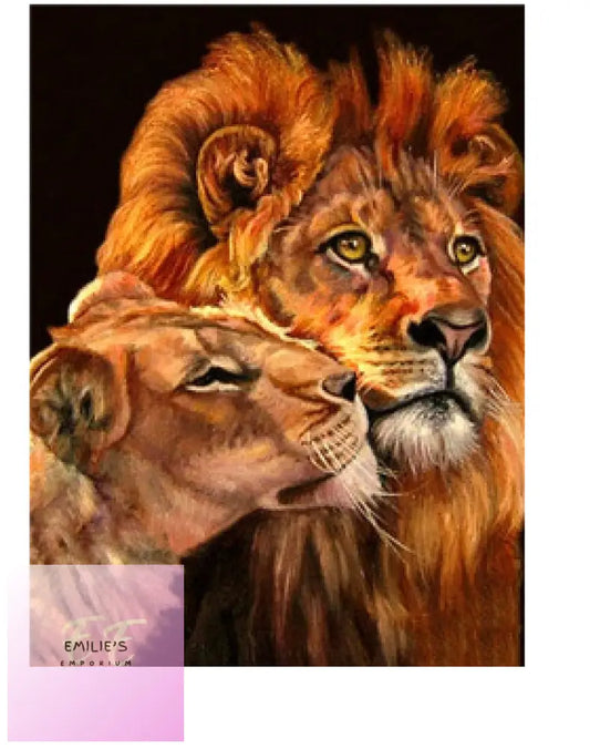 Lion & Lioness Diamond Art