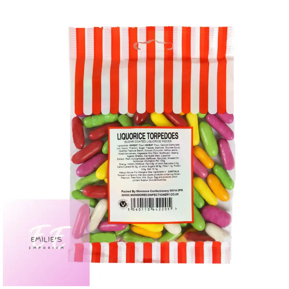 Liquorice Torpedoes 115G Sweets