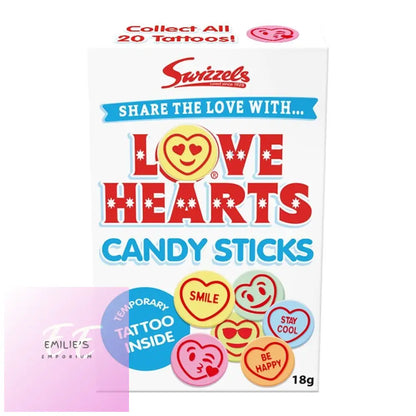 Love Hearts Candy Sticks (Swizzels) 36Packs