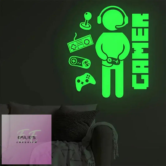 Luminous Gamer Wall Sticker - 6Pc