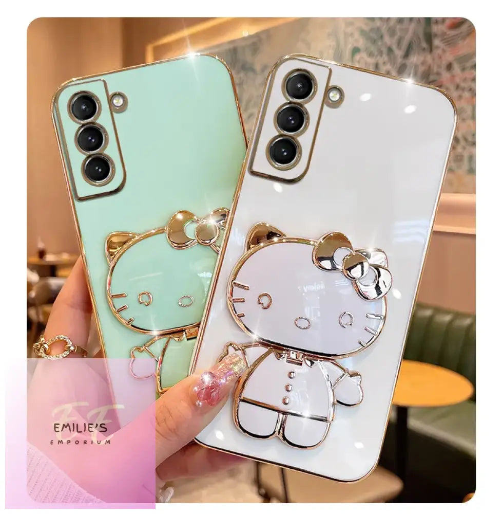 Luxury Plating Hello Kitty Case For Samsung Galaxy S10 & Plus - Choice Of Colour