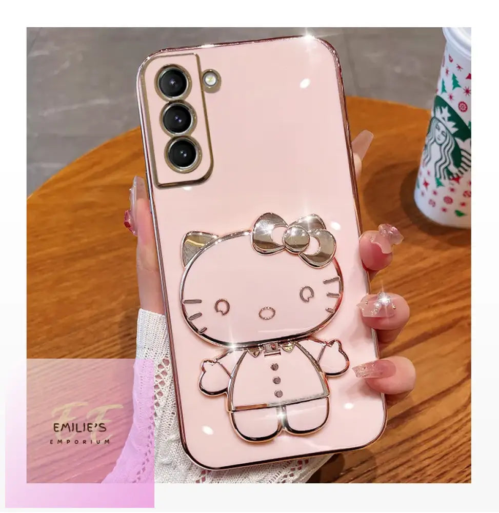 Luxury Plating Hello Kitty Case For Samsung Galaxy S23 Plus Ultra - Choice Of Colour