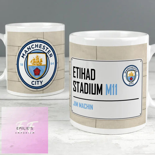 Manchester City Fc Street Sign Mug