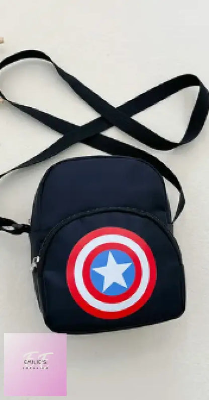 Marvel Spiderman & Captain America Bags Black
