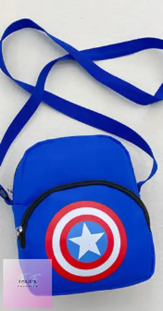 Marvel Spiderman & Captain America Bags Blue