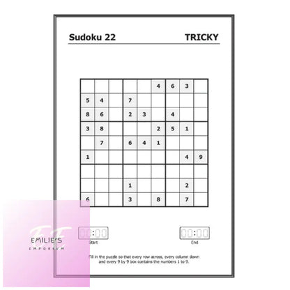 Mega Large Print Modern Sudoku Book Tricky & Hard