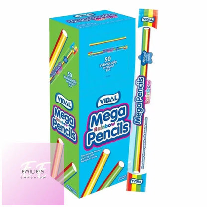 Mega Rainbow Strawberry Pencils (Vidal) 50X23G