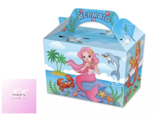 Mermaid Party Box - Food Loot Lunch Cardboard Bag Toys