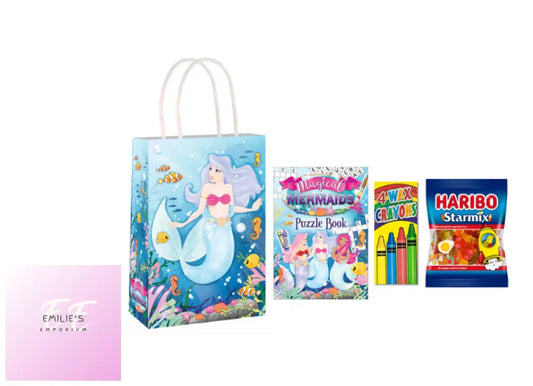 Mermaid Pre - Filled Party Bags - Includes 2 Items + Haribo Starmix