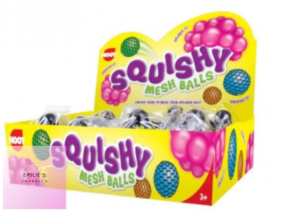 Mesh Ball Squeeze Squishy With Beads X12