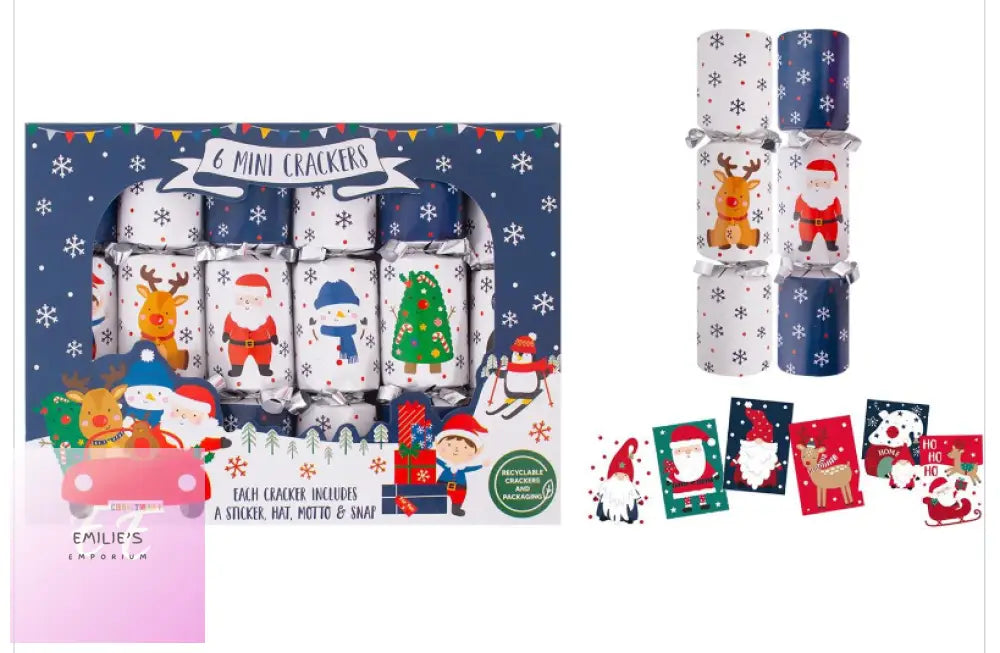 Mini 6’’ Santa And Friends Crackers 6 Pack X24 Packs