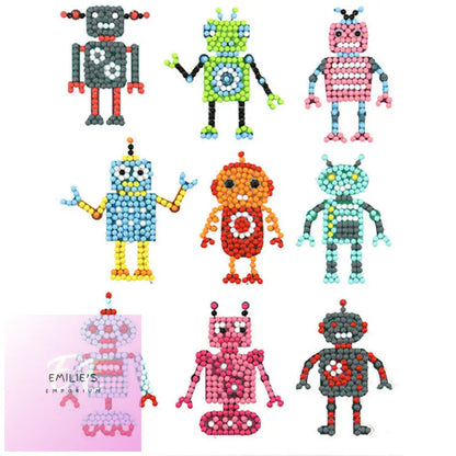 Mini Kids Diamond Arts - Choice Of Design Robots