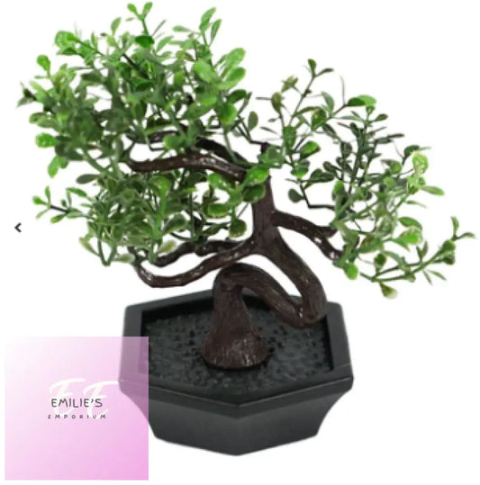 Mini Table Top Artificial Bonsai Tree In Pot 12Cm