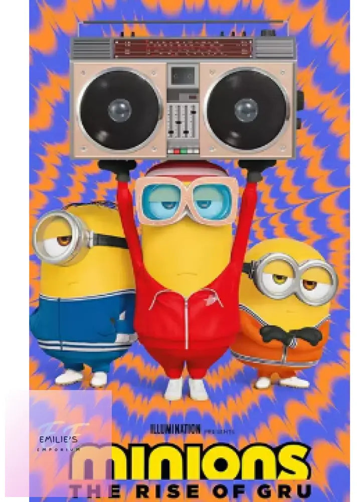 Minions Holding Radio Diamond Art 40X30Cm