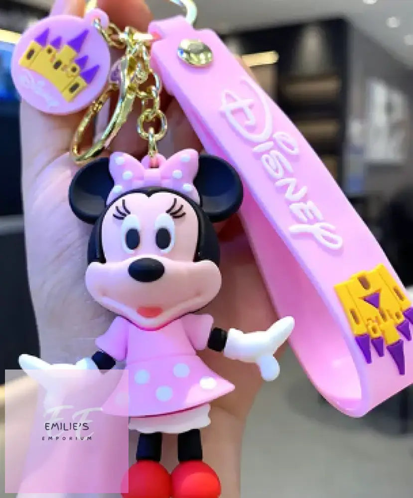 Minnie Mouse Wearing Pink Key Ring