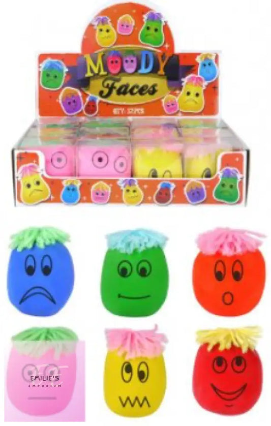 Moody Face 6Cm Squeeze Squishy Toy X12