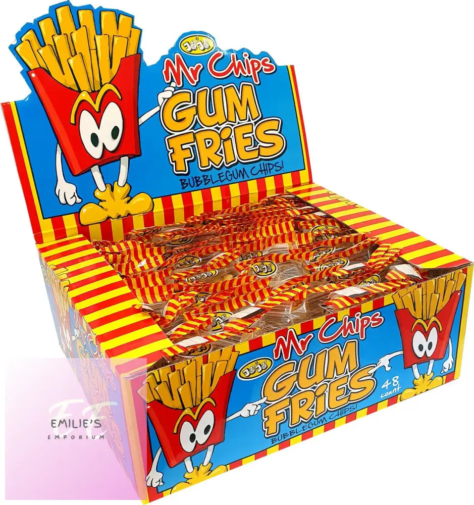 Mr Chips Gum Fries Bubblegum - 48 Count
