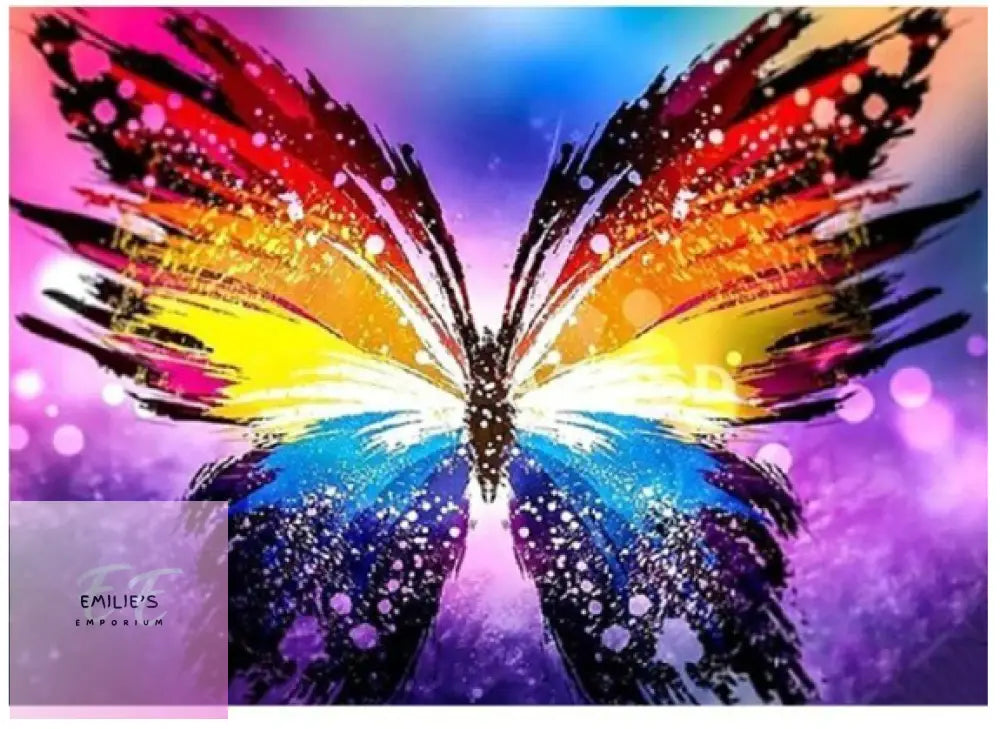 Multicolored Butterfly Diamond Art