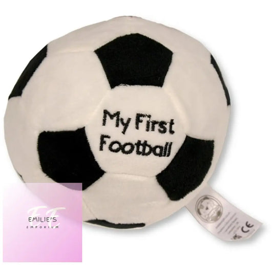 My First Football’ Baby Soft Toy With Rattle - Black